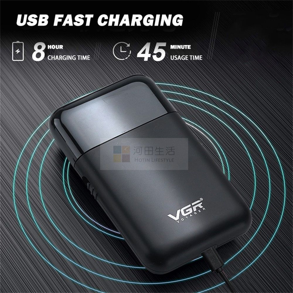 VGRV-390便攜式迷你電動鬚刨|USB充電|浮動刀頭