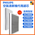 2件裝飛利浦代﻿用濾芯適用於Philips AC5660 FY5186 空氣清新機替換用HEPA含活性碳濾網濾芯