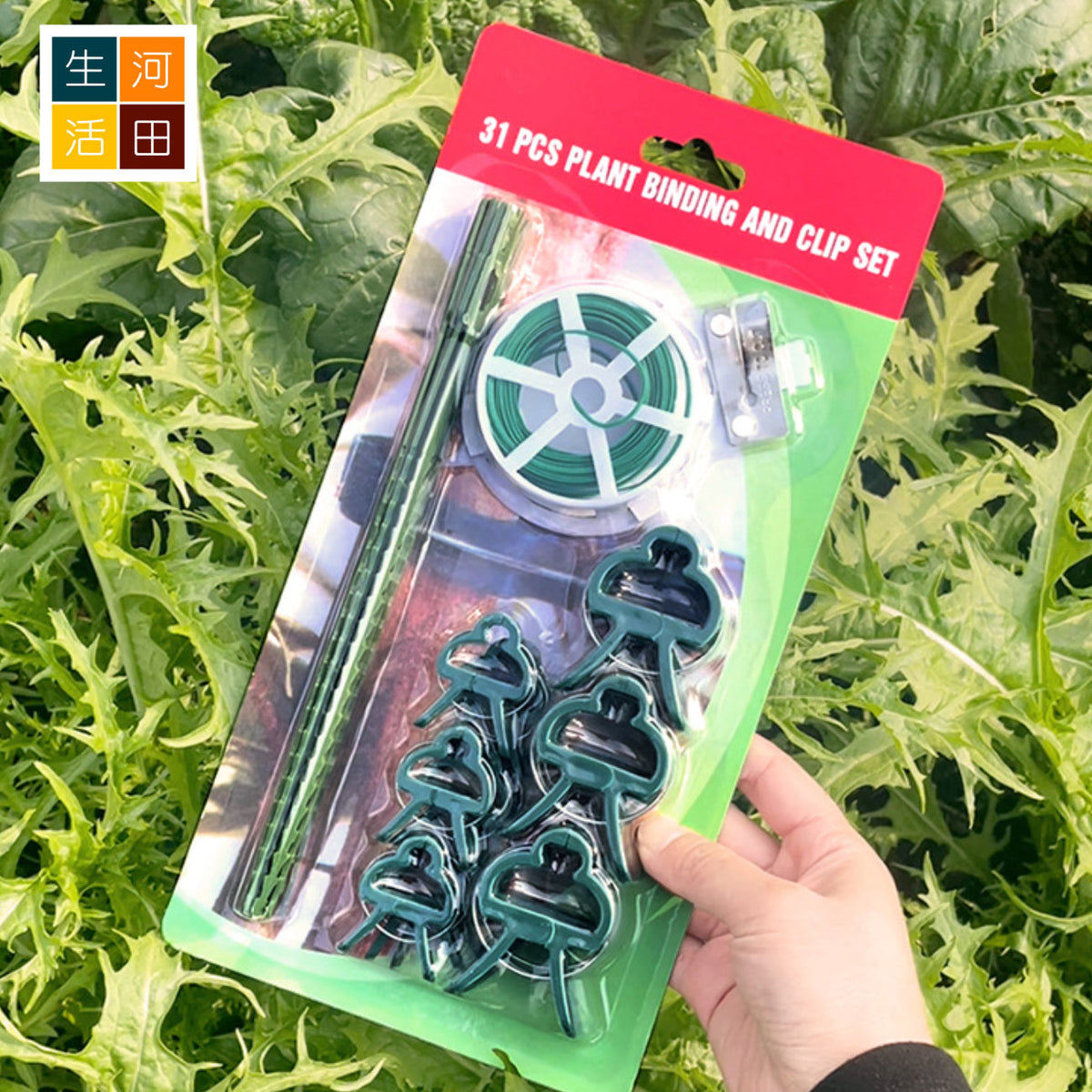 植物固定園藝夾子(31pcs)|園林組套捆紮支撐套裝|番茄攀爬植物藤蔓夾