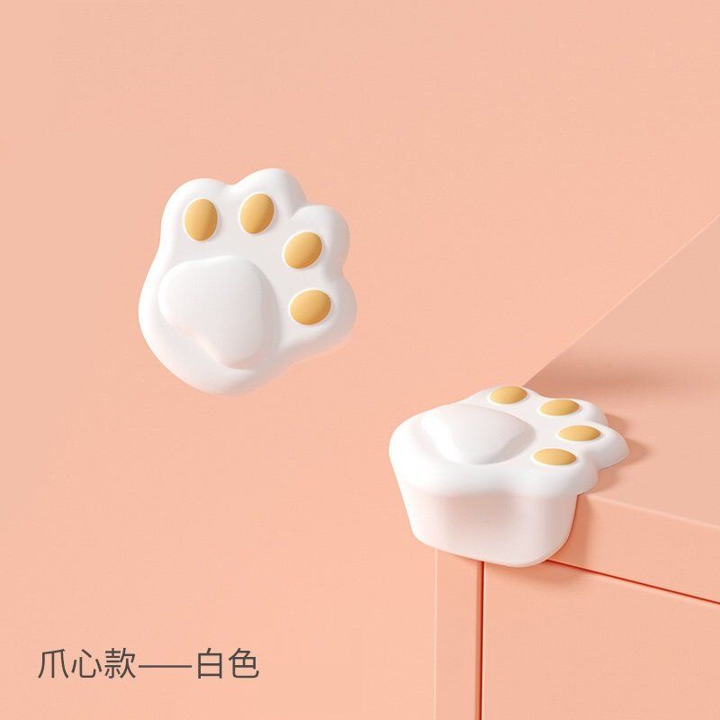 貓爪矽膠枱角防撞套(白色2件裝) 手背 |兒童安全護角 |家具防撞保護護角