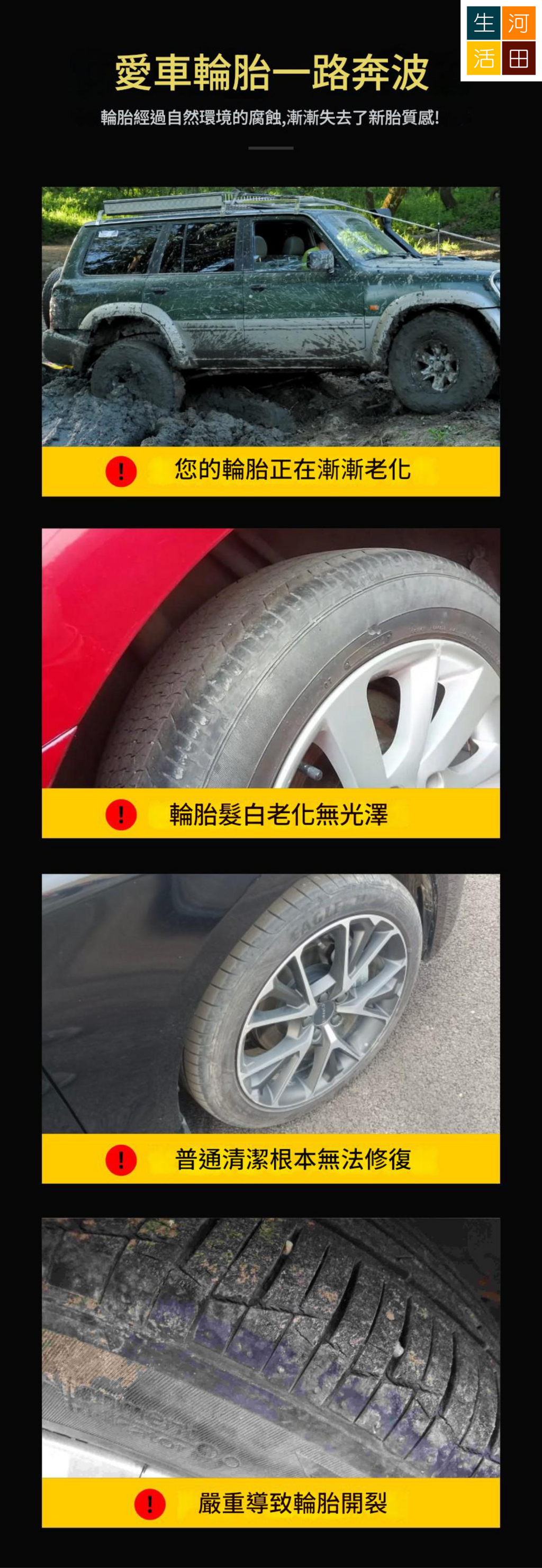 汽車輪胎光亮劑500mL 車軚增黑增亮 車轆清潔護理