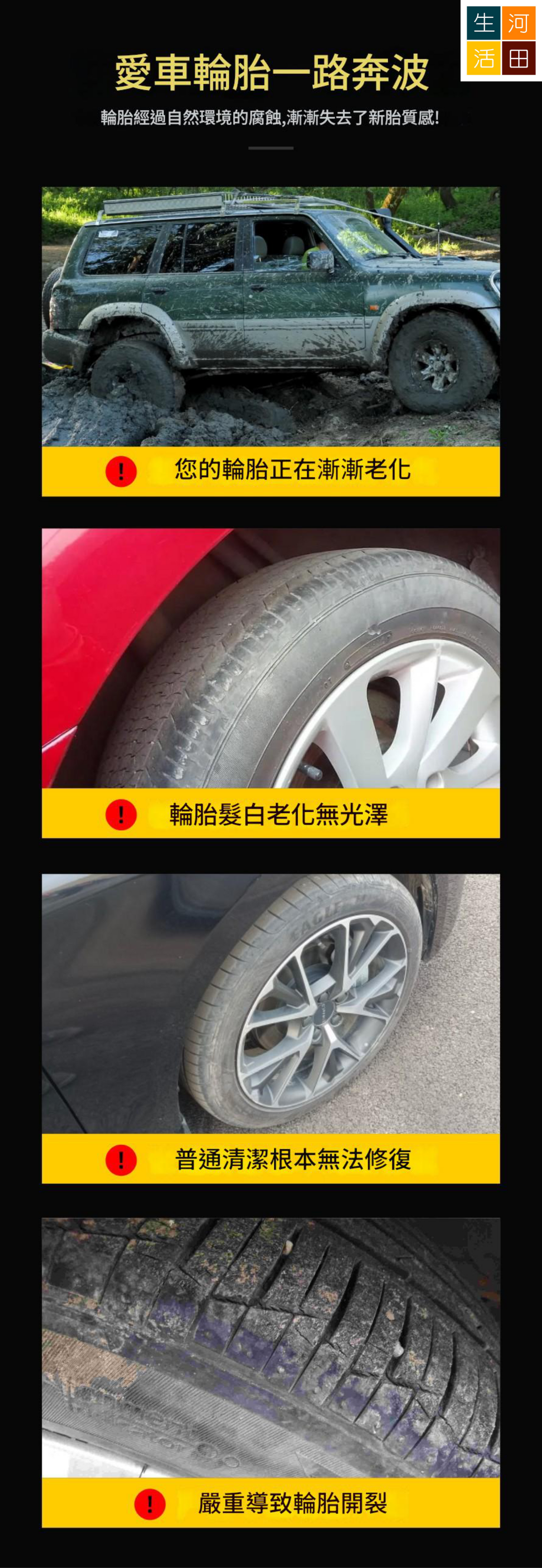汽車輪胎光亮劑500mL 車軚增黑增亮 車轆清潔護理