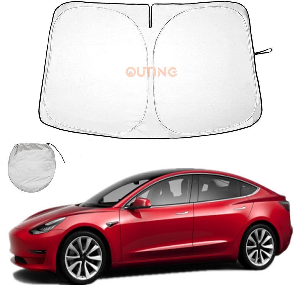Tesla Model3, Model Y 擋風玻璃 太陽擋/190T遮光板/折疊汽車遮陽擋/車用窗簾/銀窗簾/黑窗簾