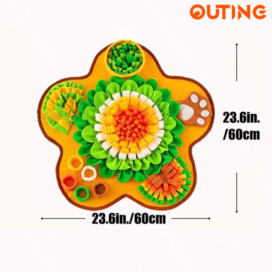 寵物藏食嗅覺墊 | 貓狗嗅聞玩具墊 可水洗趣味藏食解悶益智慢食聞嗅墊