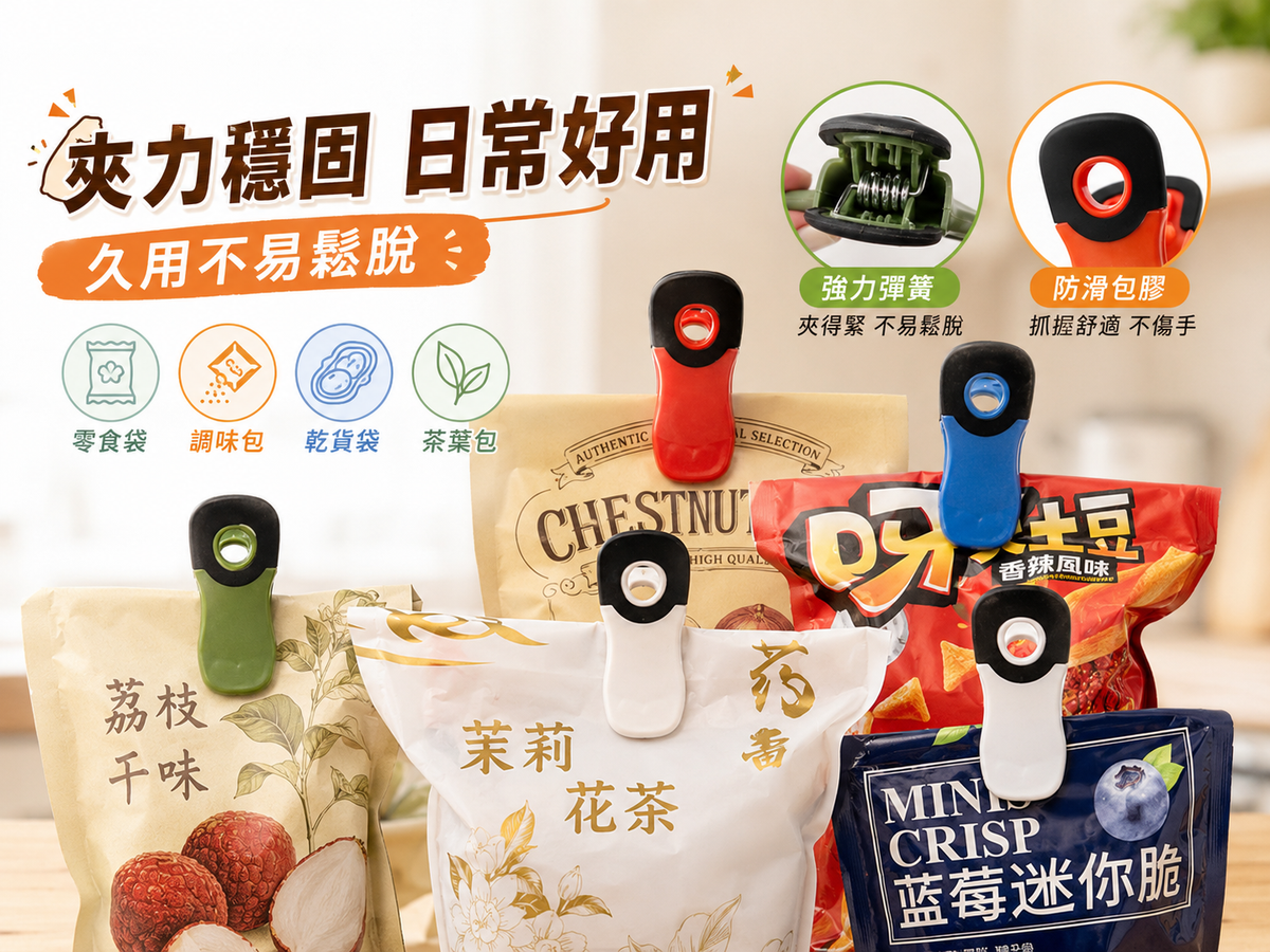 多功能磁吸夾( 三個)│零食密封冰箱夾│辦公文具照片夾│多場景萬用夾