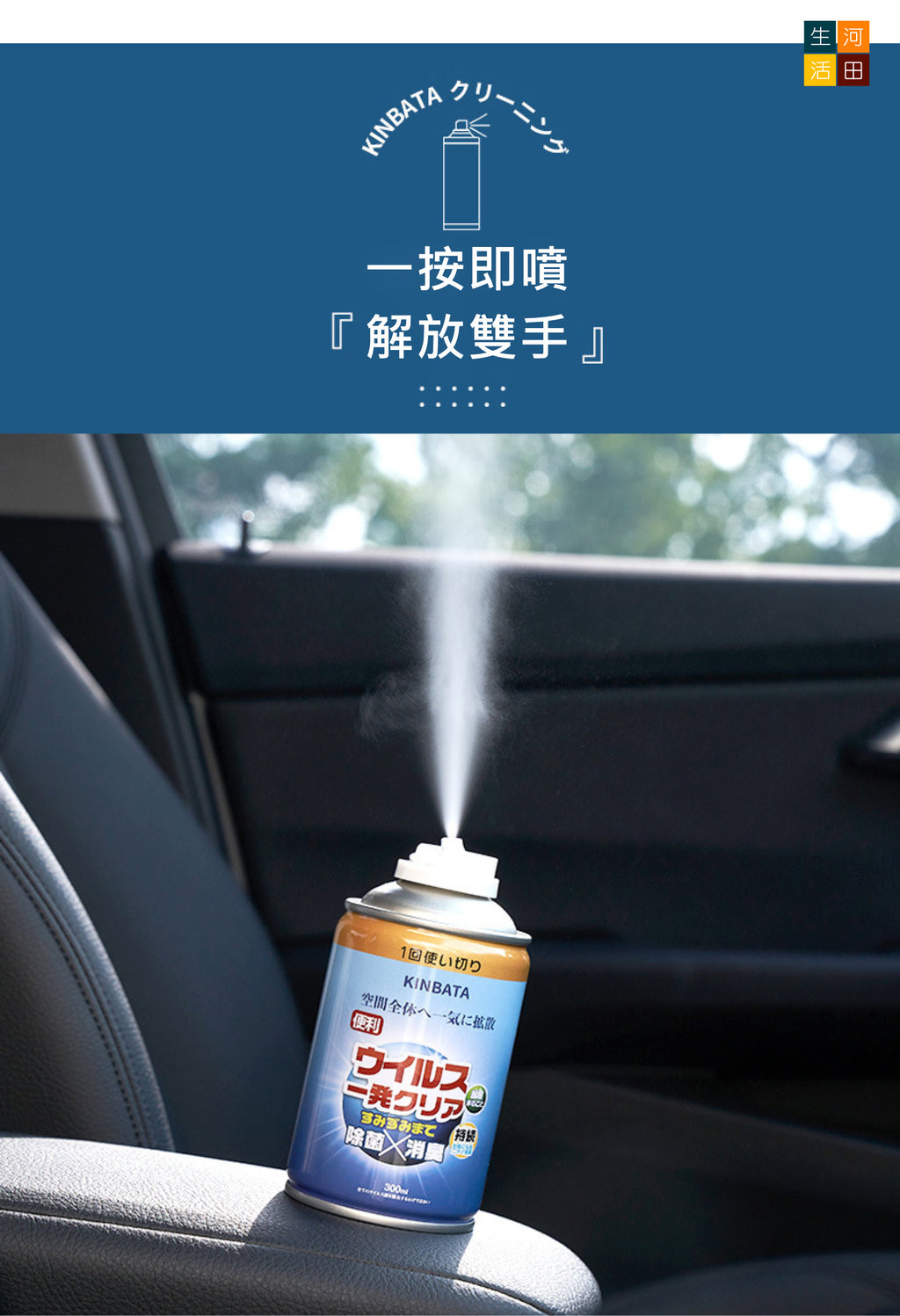 車用及家居空氣清新噴霧(300ml)│雙用清新噴霧│秒淨除臭│清除異味專家