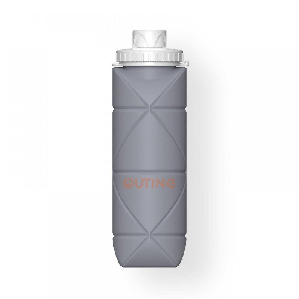 600ml 矽膠摺合式水壺 (桉樹綠)/伸縮摺合式水杯/戶外運動水壺/便攜壓縮旅行騎行水壺/迷你水壺/水樽/水瓶