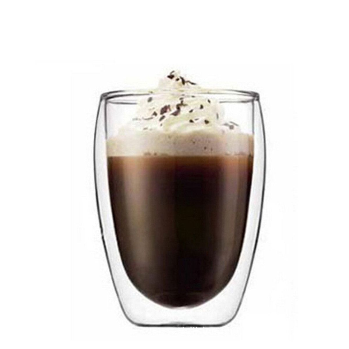 雙層隔熱玻璃杯350ml (1件裝) Espresso Latte咖啡 花茶