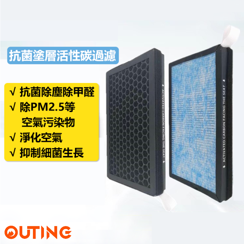 Tesla Model Y / Model 3 冷氣HEPA+活性炭濾網濾芯 (1套兩件)