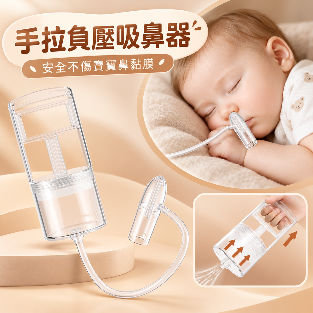 嬰幼兒手拉式吸鼻器│手拉式真空吸鼻通鼻塞機
