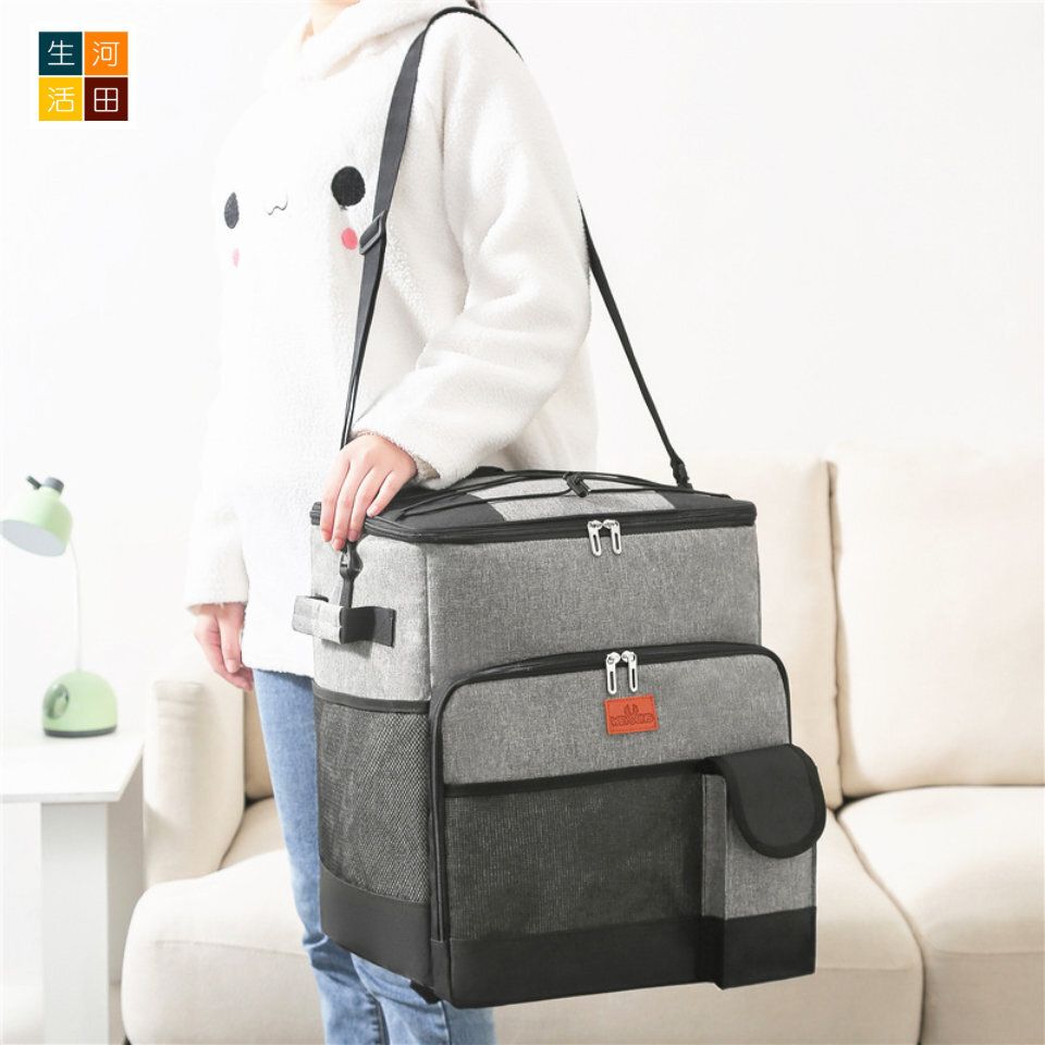 拉桿式移動保溫箱 35L | 戶外大容量野餐冷藏買餸車 | 便攜式外帶保冷保鮮冰包