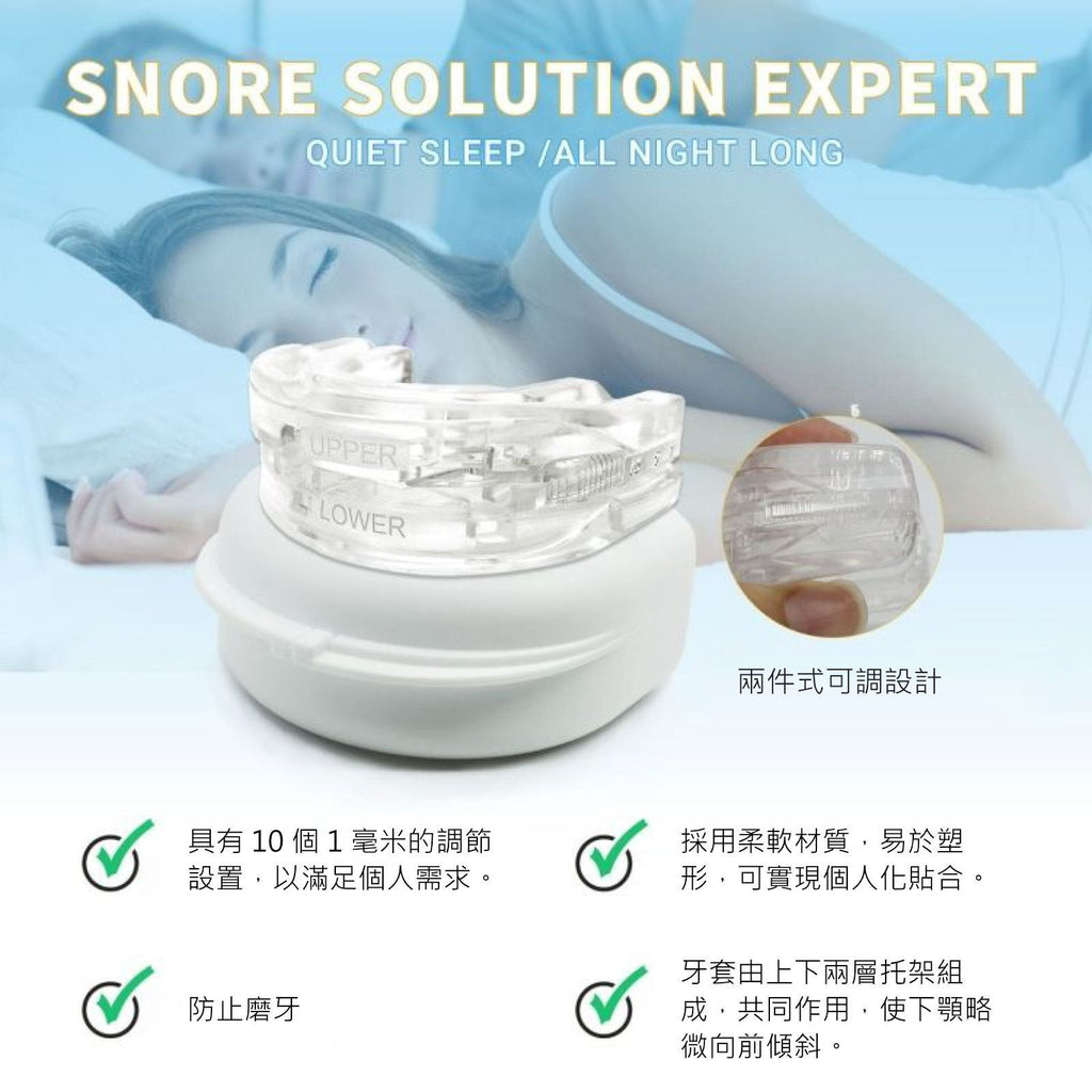 齒輪可調式多用途牙套│睡眠牙膠│可調式鼻鼾牙套│改善磨牙牙膠