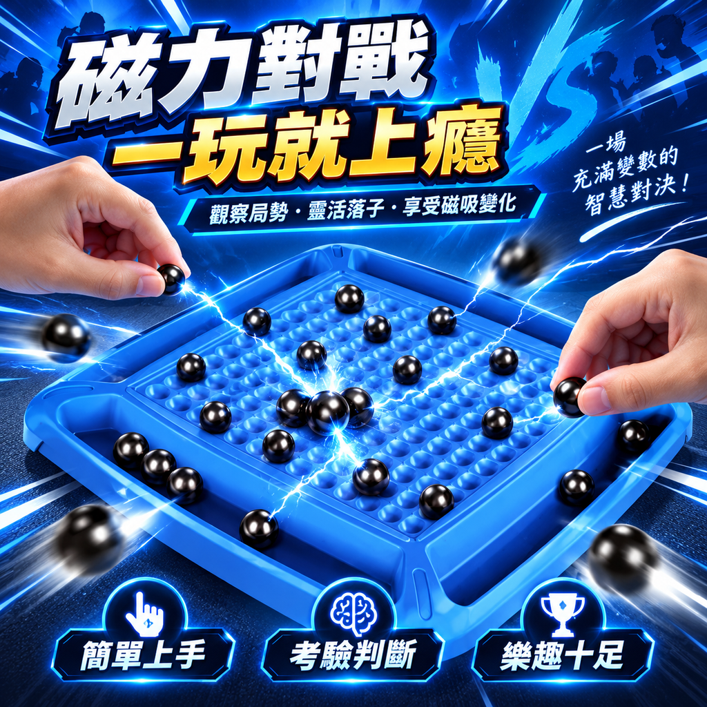 趣味磁力對戰棋│親子互動玩桌遊