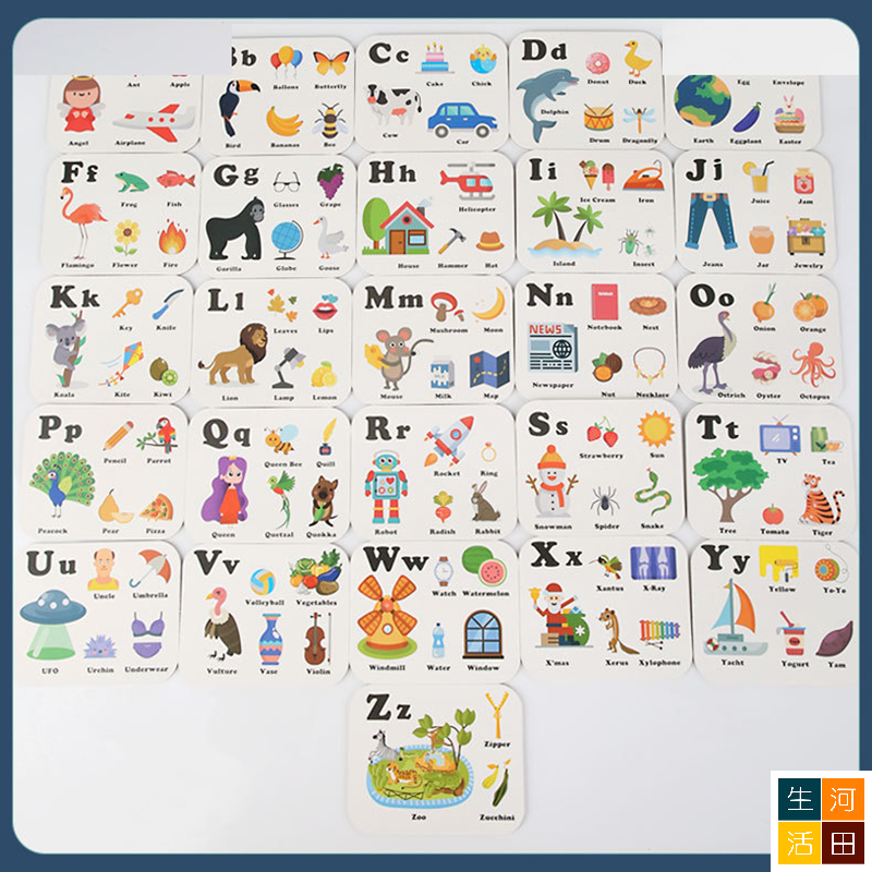 幼兒學習字母數字卡拼圖 – 兒童語言拼字益智玩具