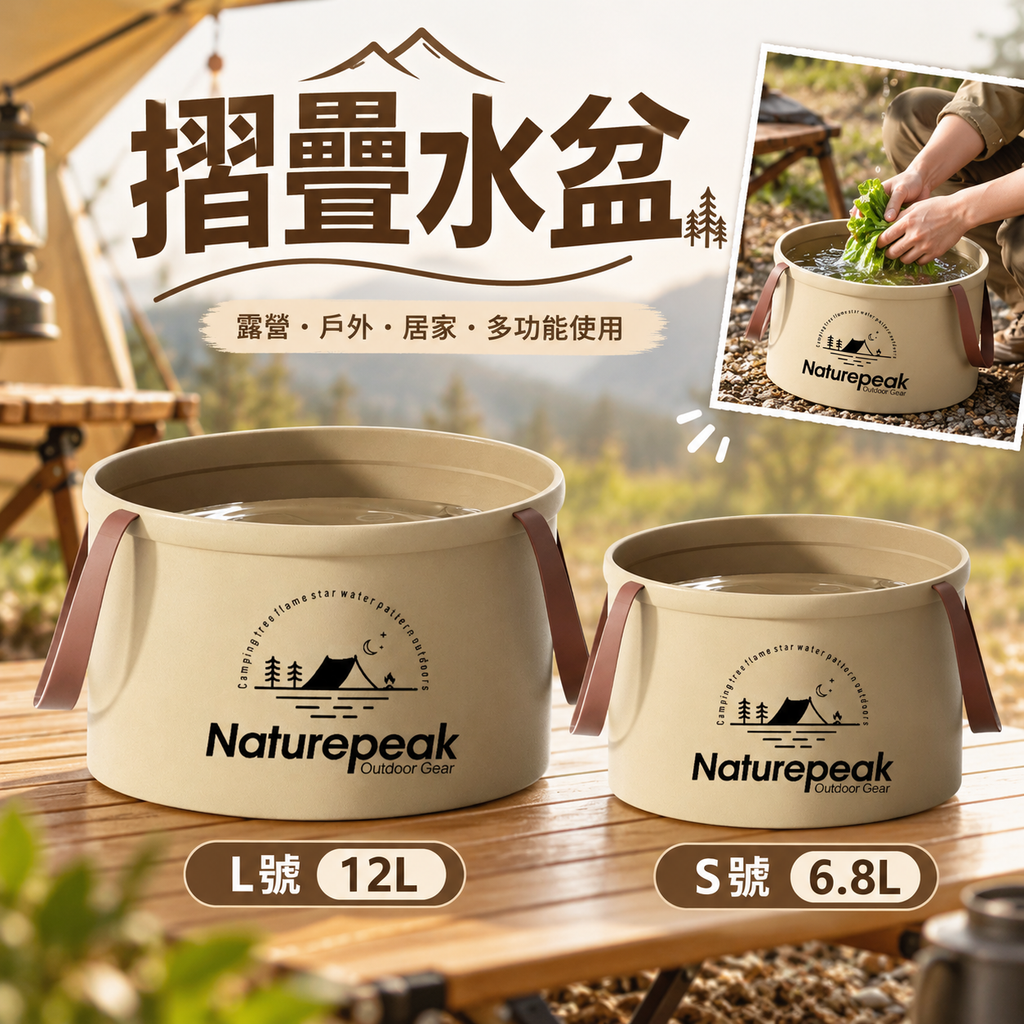 戶外便攜摺疊水盆