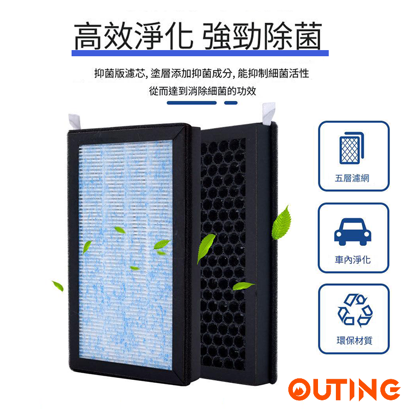 Tesla Model Y / Model 3 冷氣HEPA+活性炭濾網濾芯 (1套兩件)
