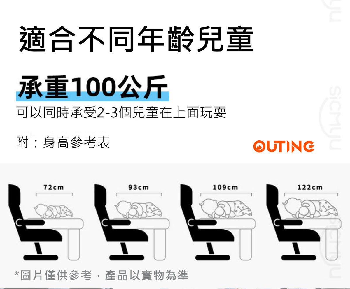 旅行充氣睡墊(藍色)移動睡床飛機汽車高鐵|充氣便攜床墊