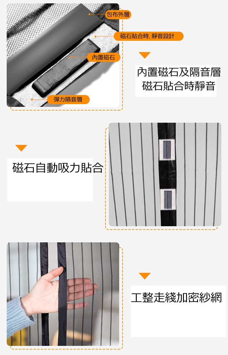 磁鐵自粘式窗戶防蚊網(灰色 120*100)|魔術貼蚊網窗紗|免安裝蚊網