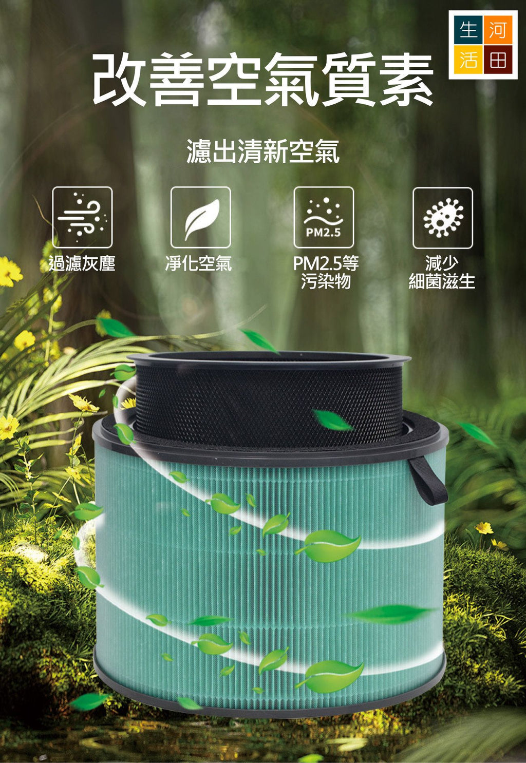適配LG空氣清新機過濾芯AS60GDWV0 AS55GDWU0 AS65GDST0 AS60GHWG0 AS10GDWH0 AAFTDT201 101|微粒HEPA抗菌活性炭過濾網