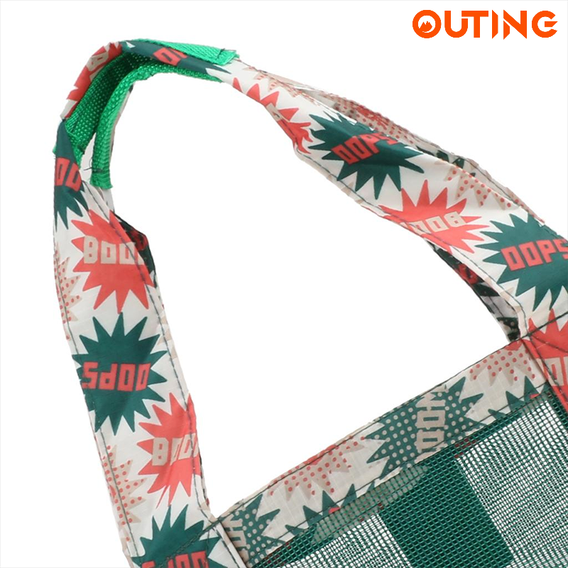 沙灘網狀防沙袋 大容量防水tote bag 夏日休閒游泳袋戶外運動手提袋 多用途袋 旅行日用品手提包 野餐收納包 (藍色)