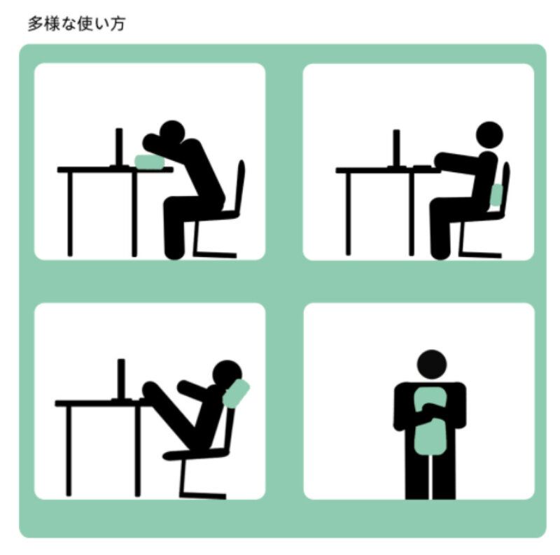 日系燈芯絨面腰椎枕 小枕头 腰垫 灰色