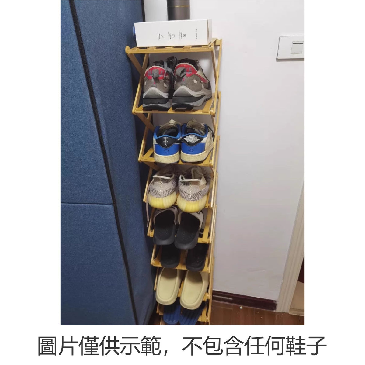 可折疊鞋架(十層款│原色)│省位鞋架│家用多層簡易鞋櫃│省空間神器