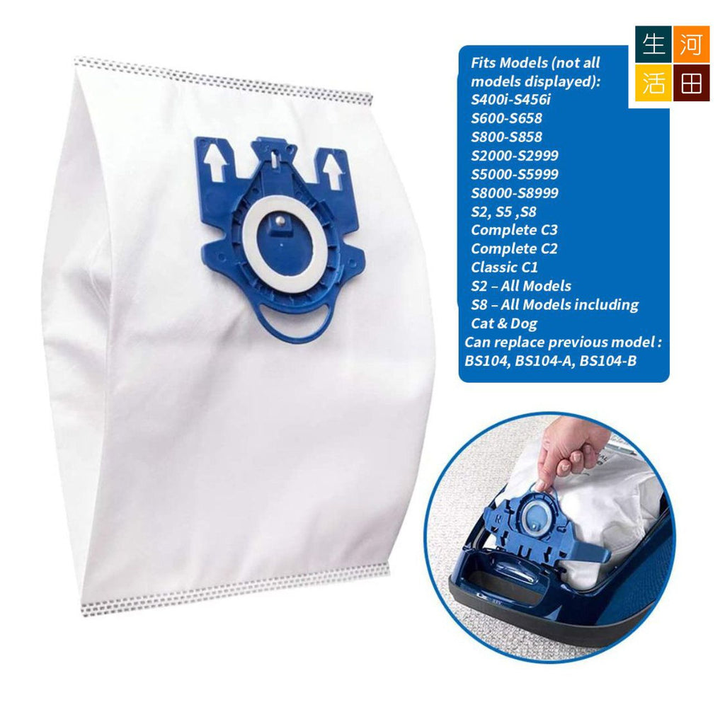吸塵器集塵袋(藍色)│適用於Miele GN Hyclean3D FJM3.5LC2 S4 等吸塵器集塵袋 (2件裝)