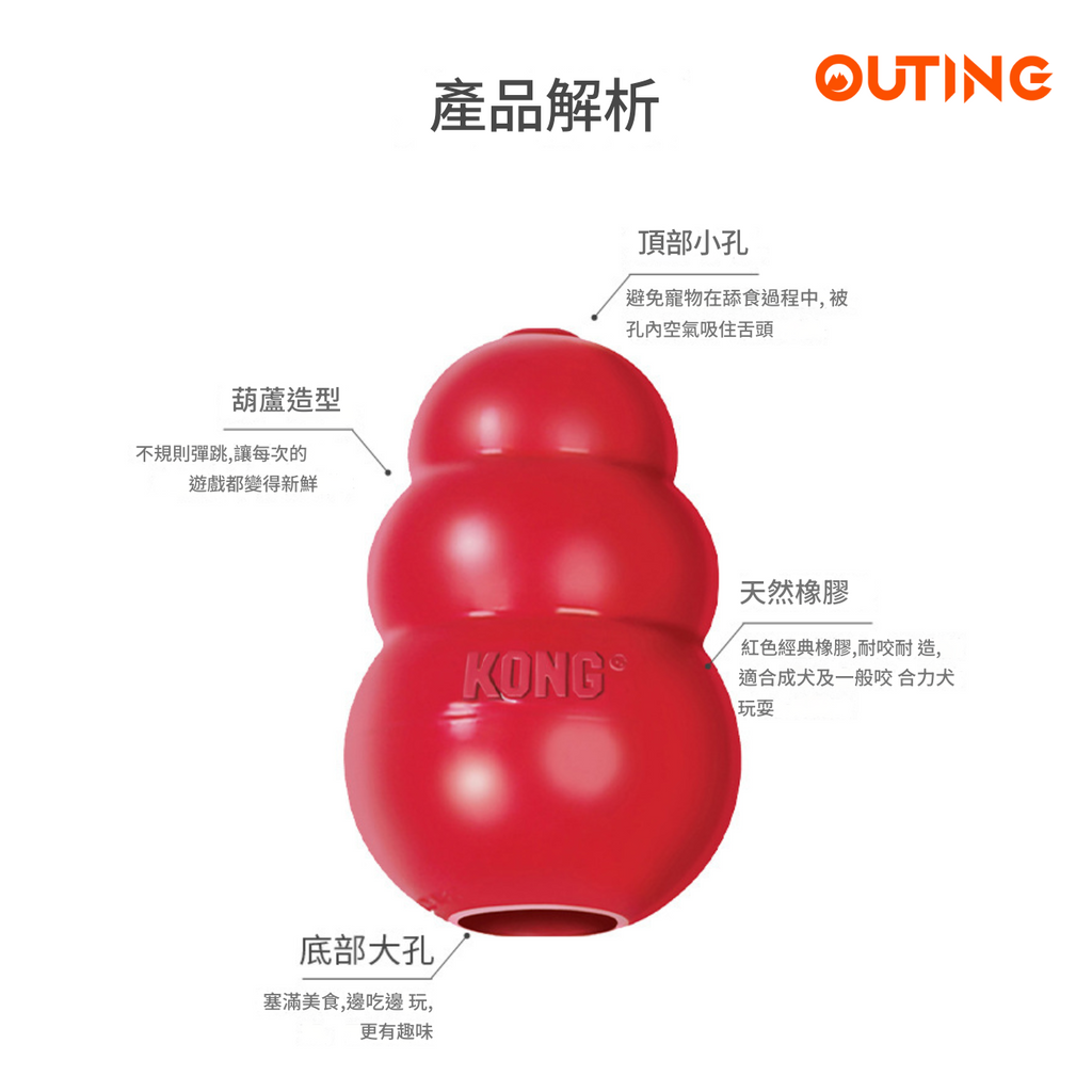 KONG 狗狗漏食葫蘆不倒翁玩具(粉紅色│大碼)│美國品牌漏食益智玩具│幼犬成犬訓練│互動解悶│無毒無害│洗碗機熱水清洗