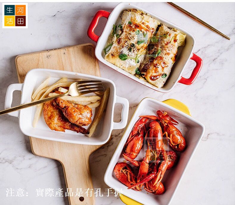 方形陶瓷烤焗盤21cm 多色|自製焗豬扒飯 Stoneware Oven Dish 紅色|多色選擇