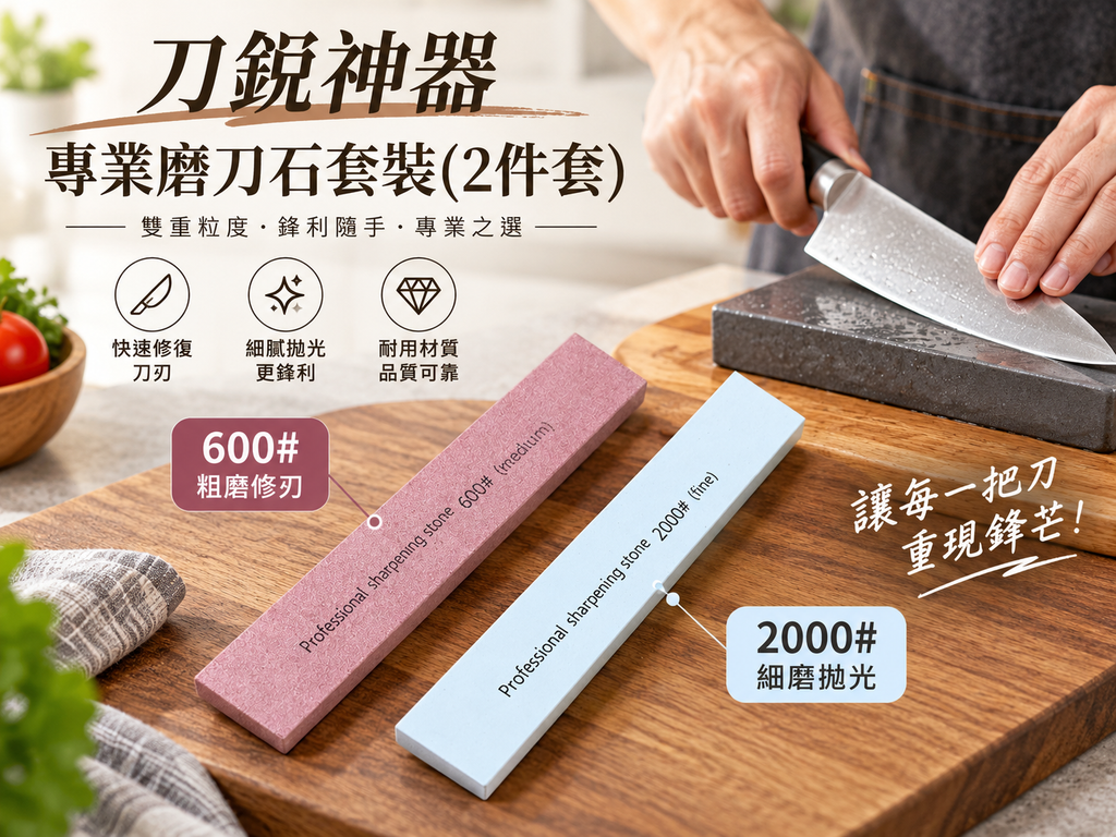 刀銳神器專業磨刀石套裝 - 2件套
