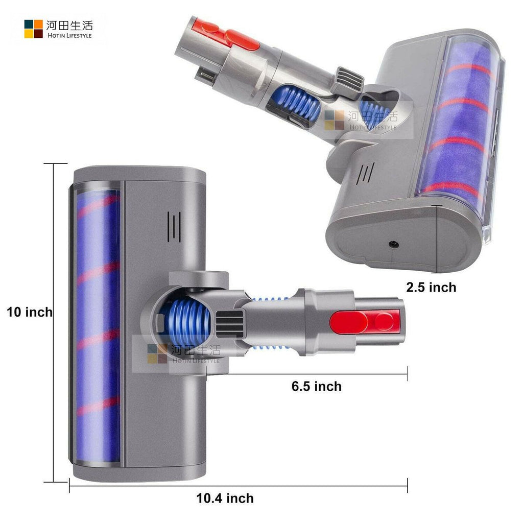 副廠轉動刷頭適合 Dyson Digital Slim吸塵機(V10 輕量版) |戴森代用Roller Brush 軟絨刷