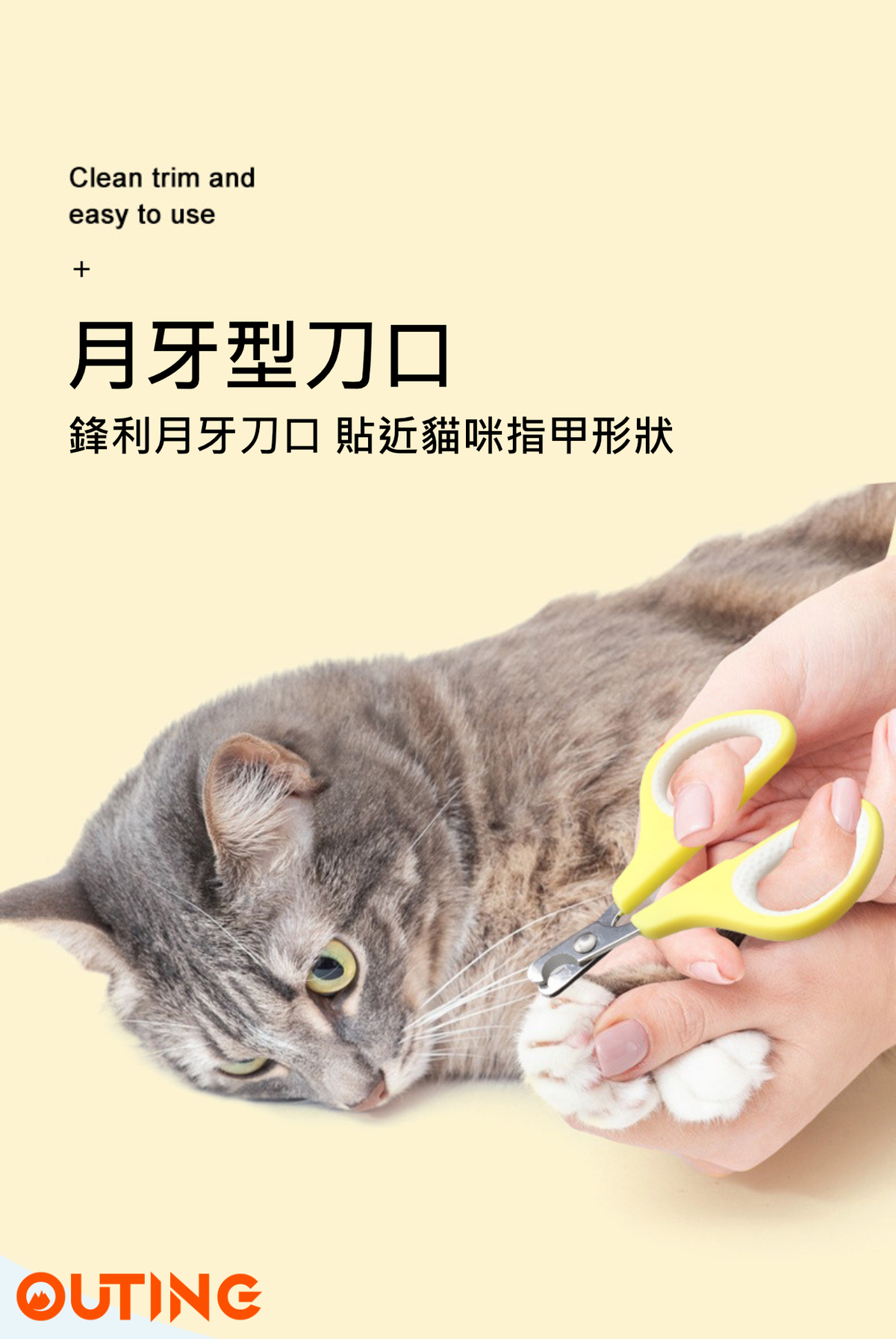 貓咪用美容套裝 | 指甲鉗 細針梳 三件套 | 除廢毛 剪指甲 解開毛結