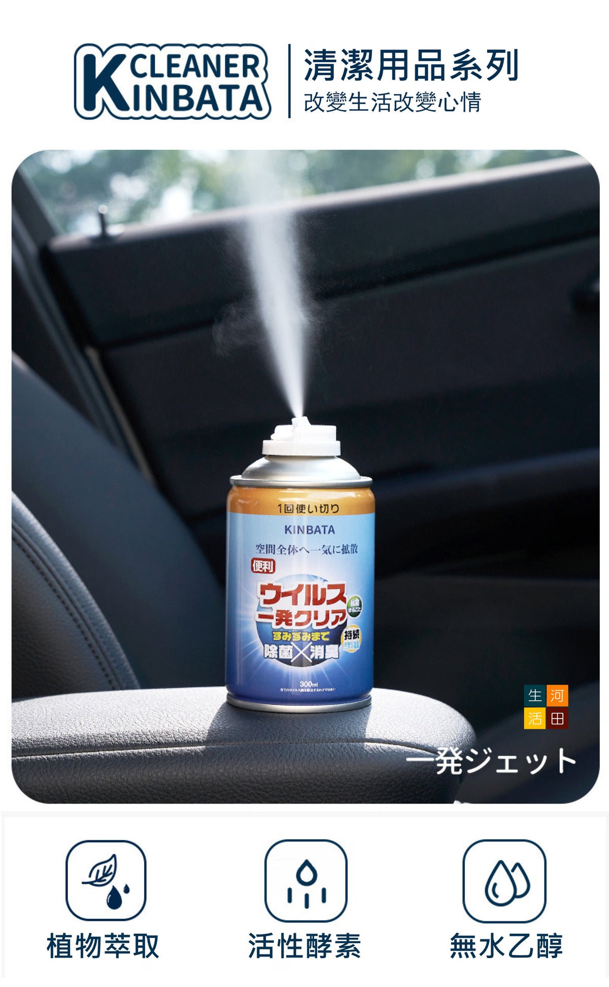 車用及家居空氣清新噴霧(300ml)│雙用清新噴霧│秒淨除臭│清除異味專家