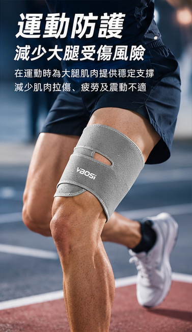 透氣加壓大腿防護帶(灰色 單件裝)