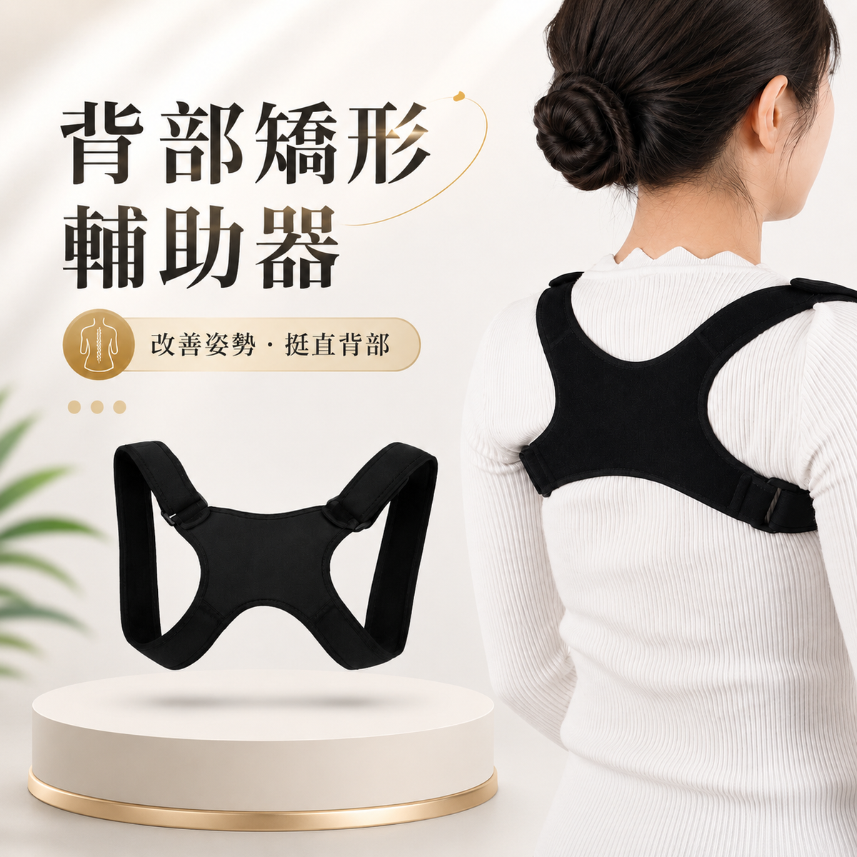 背部矯形輔助器 Pro Posture Corrector 黑色