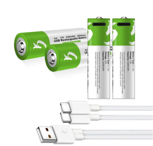 1.5V USB Type-C 循環充電  AA 2A 鋰電池 Li Battery （4粒裝）