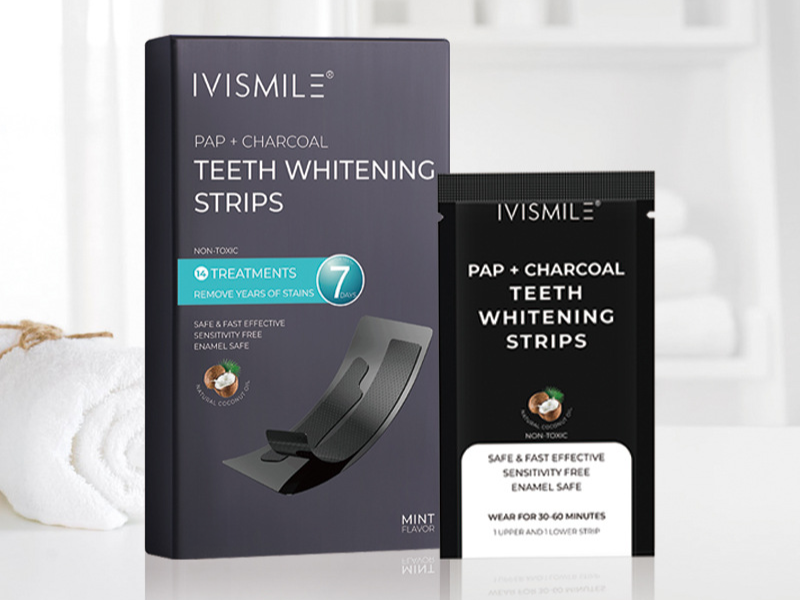 IVISMILE 活性碳淨白牙貼 去黃去漬牙齒美白貼 牙齒炫白條 牙齒護理 (7對14片)