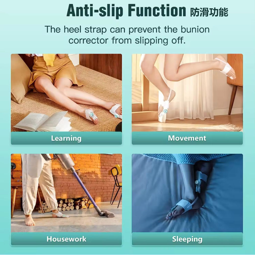 TENICORE外翻拇腳趾矯正器|拇趾矯正儀MX3Q|趾重疊|錘狀趾|彎曲趾防滑跟帶