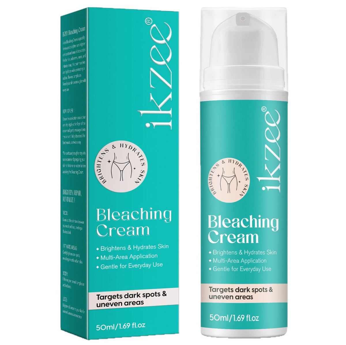 ikzee私密部位亮白霜腋(50ML)│腋下乳暈手肘私處褪黑霜│保濕提亮│粉嫩肌膚