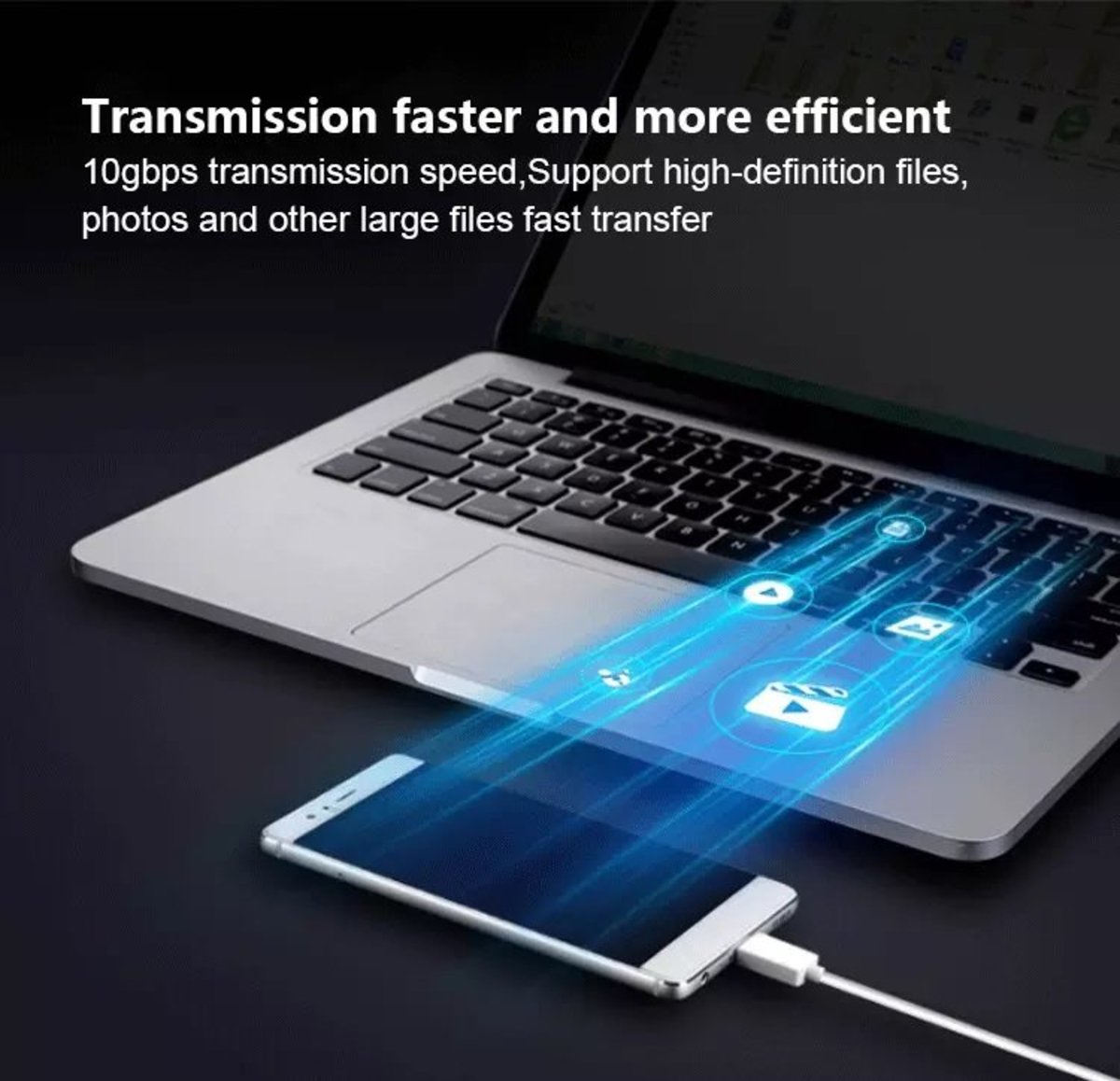 USB-C to USB-C 5A快速充電數據線 （內置E-Marker IC）MacBook