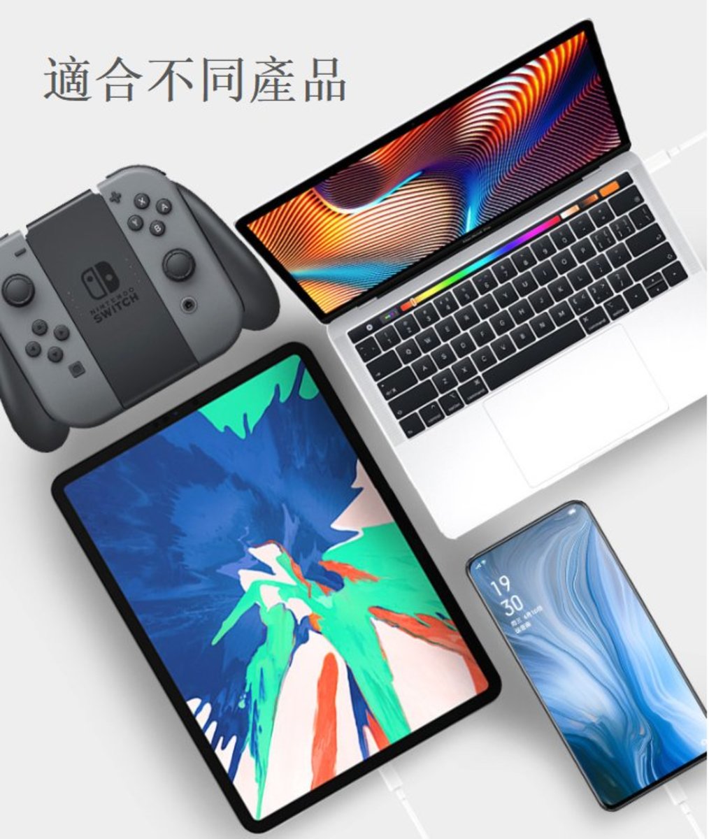 USB-C to USB-C 5A快速充電數據線 （內置E-Marker IC）MacBook