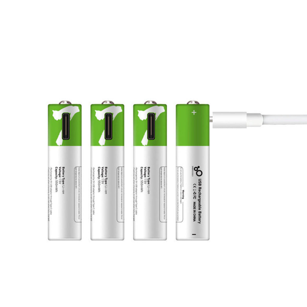1.5V USB Type-C 循環充電  AAA 3A 鋰電池 Li Battery （4粒裝）