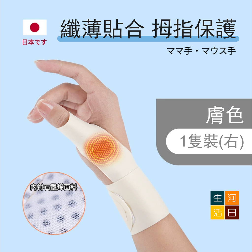 日式保暖手指關節(右)│疼痛專用│手腕護膝醫用│勞損扭傷護腕│手腕手指護理