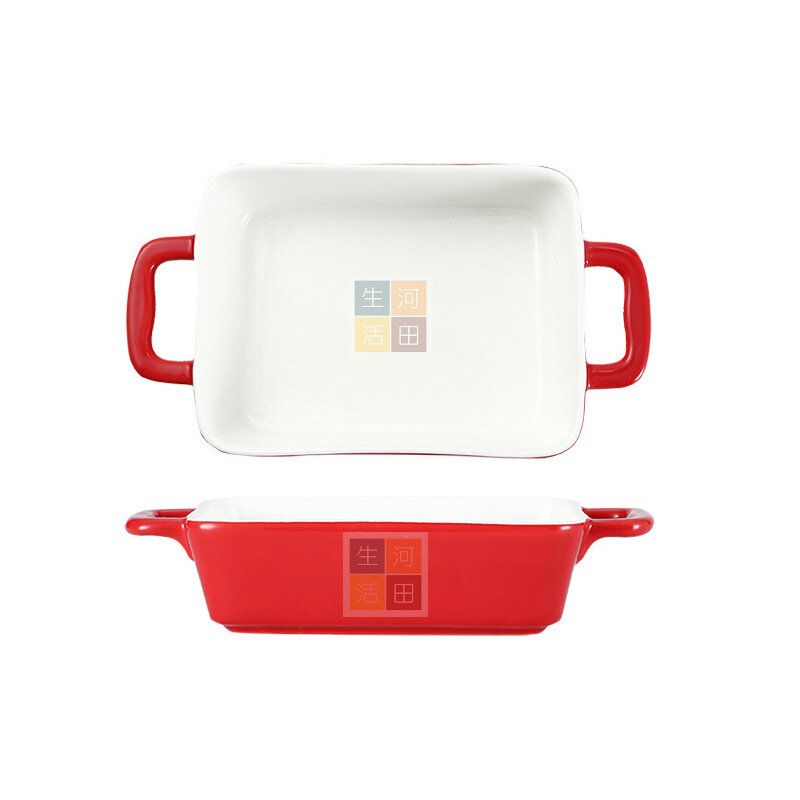 方形陶瓷烤焗盤21cm 多色|自製焗豬扒飯 Stoneware Oven Dish 紅色|多色選擇