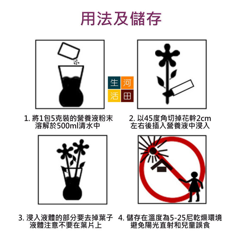 Vaselife荷蘭鮮花保鮮劑營養液粉末(5件裝)|營養粉劑|花束長效營養粉劑|花朵養護劑