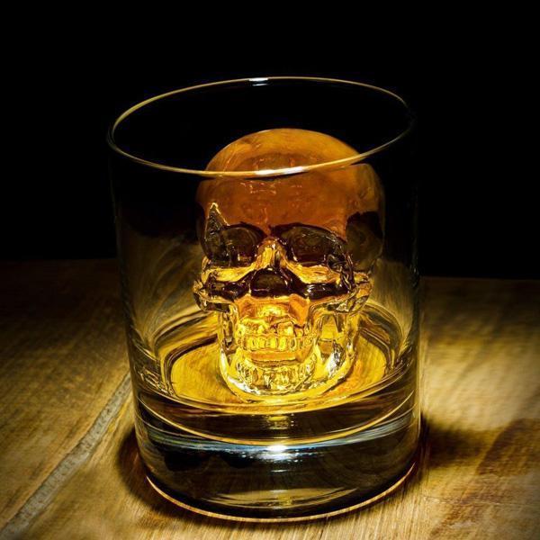 骷髏頭冰塊 食品級3D矽膠模具 萬聖節 威士忌 酒杯 冰淇淋 蛋糕烘焙 肥皂 巧克力 蠟燭模 帶蓋製冰盒 冰球模具 DIY冰塊