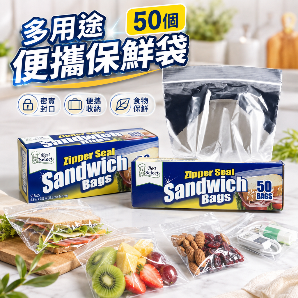 多用途便攜保鮮袋(50個)│水果便攜袋包裝袋