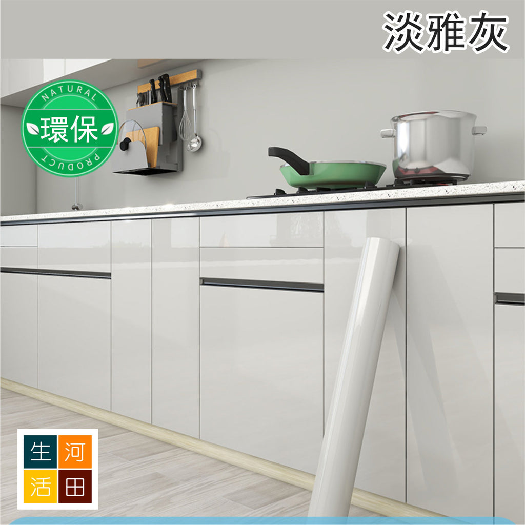 廚房裝飾防油貼紙 (珠光白)寬40cm*5米│仿大理石廚貼│防水防油貼│廚櫃抽屜裝飾貼│