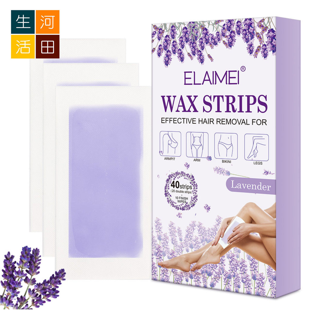 Elaimei 雙面松香蜜蠟脫毛貼 (20片)│天然植物雙面脫毛蠟紙│蜜蠟脫毛蠟紙│一次性脫毛│快速安全脫毛│持久有效
