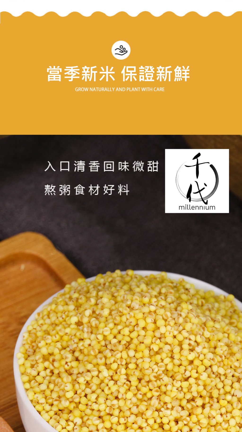 小黃米(真空包裝)(500G)│滋陰養血 健胃除濕│五穀雜糧